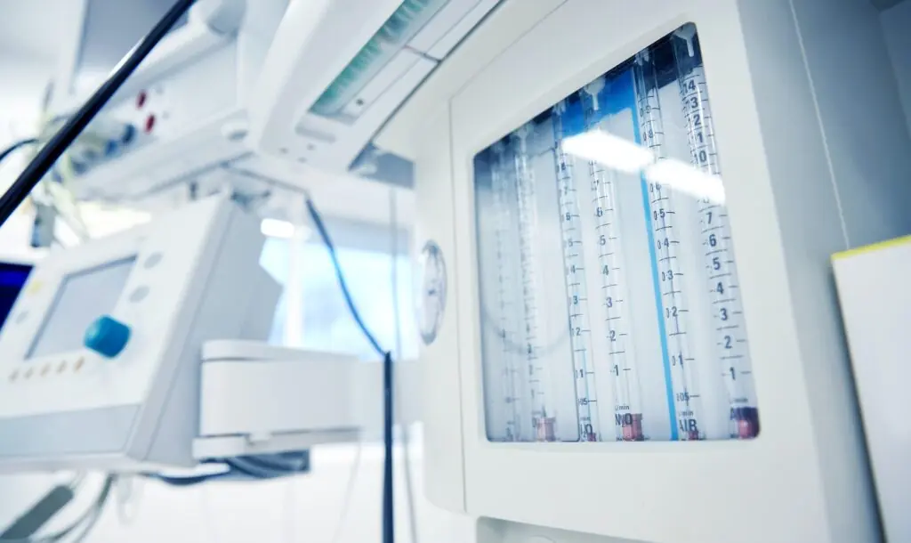 anesthesia machine at hospital operating room